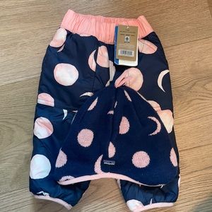 Patagonia Baby Reversible Tribbles Pants & Hat: snow pants (3-6mo) & hat (6mo)